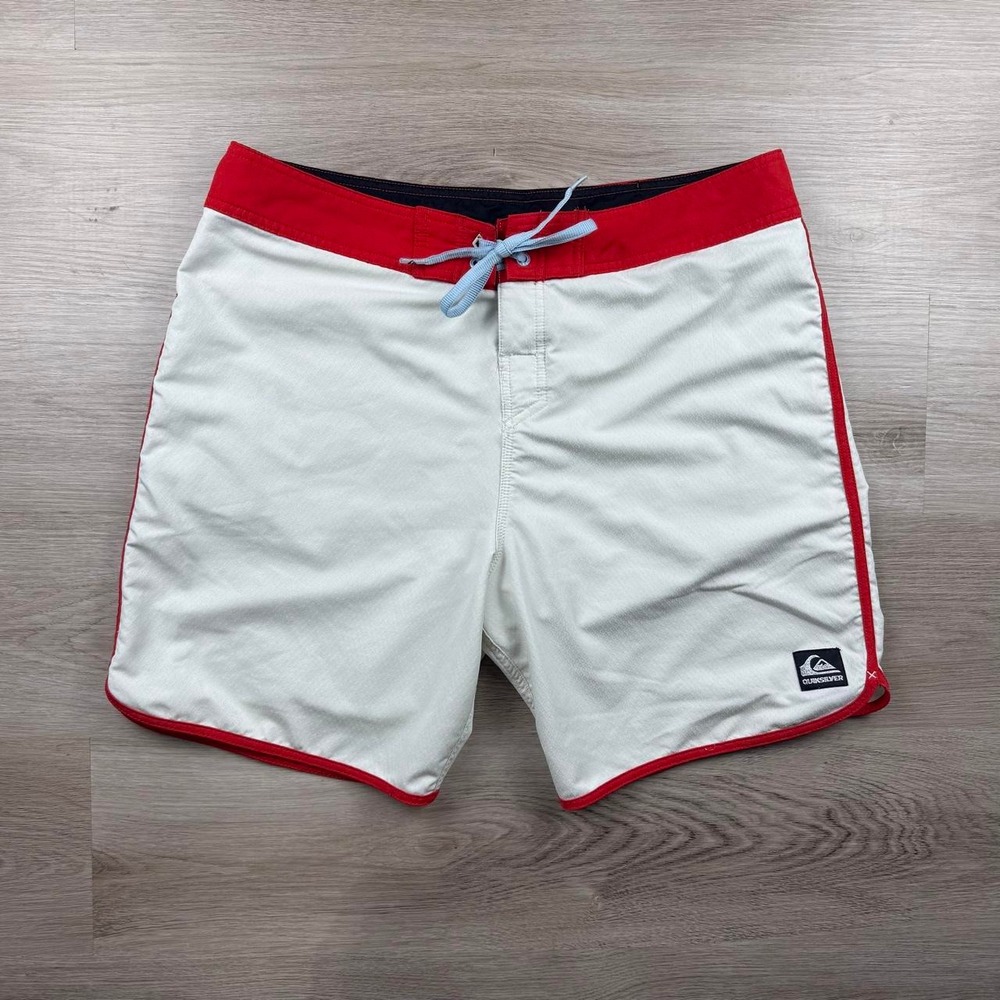 Vintage 2013 Quiksilver Retro Color Block 4-Way Stretch Board Shorts 36